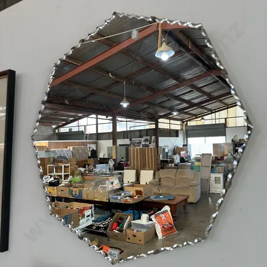 scollop edge vintage mirror