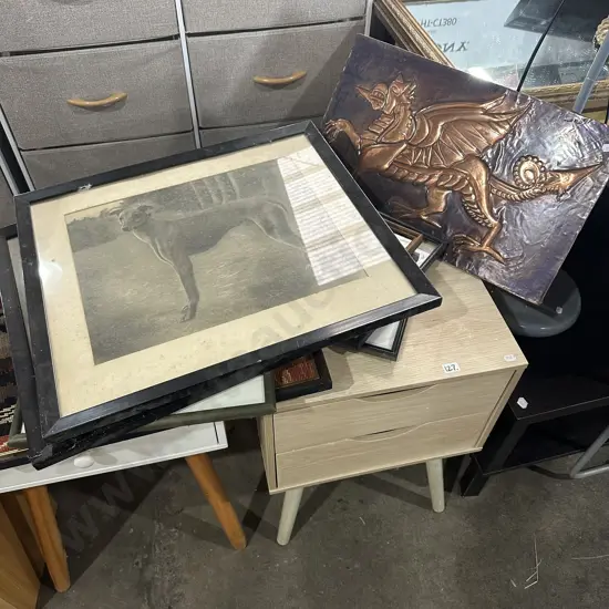 copper art, pictures, 3 average bedsides