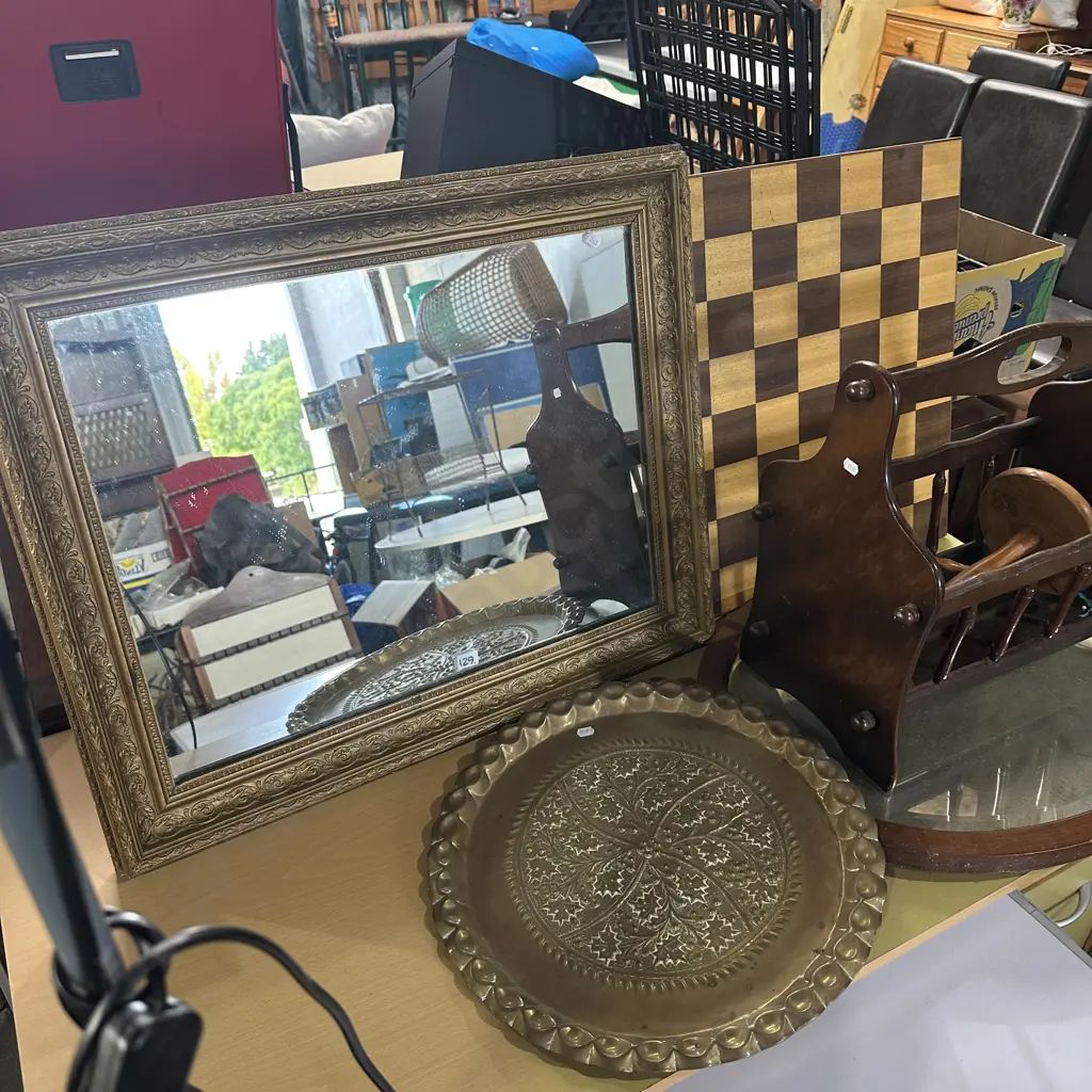 mirrors, brassware, chess board etc Image 1++