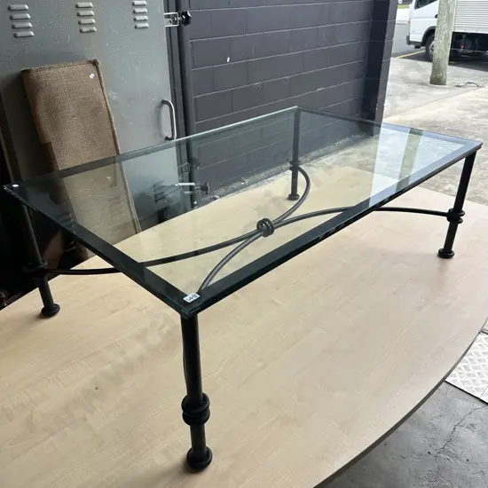 glass top coffee table
