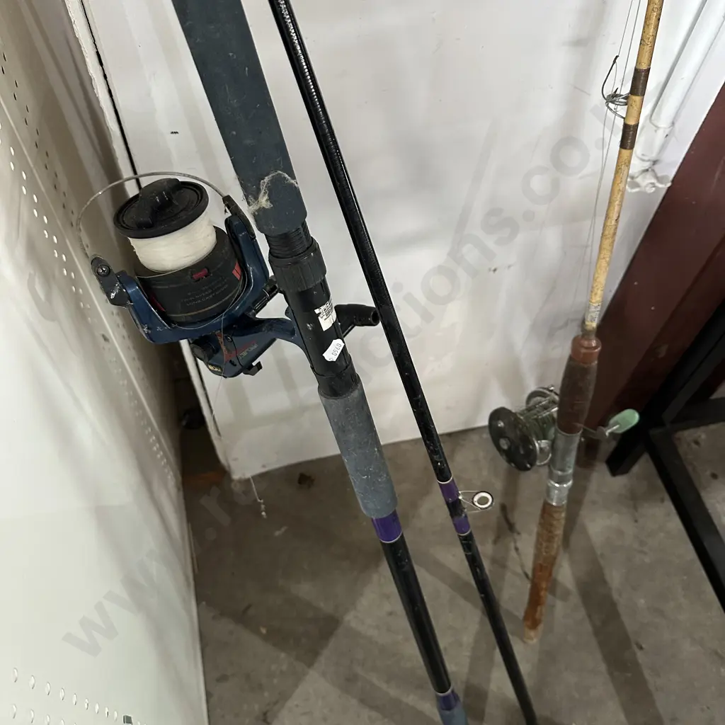 surfcaster rod and reel plus boat rod Image 1++