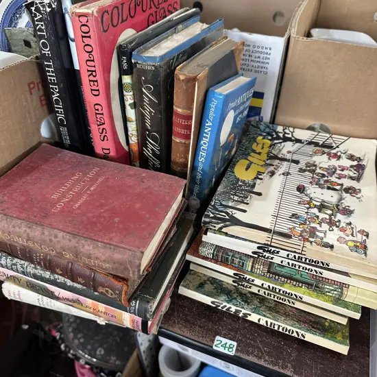 Lot of books including Giles cartoons.