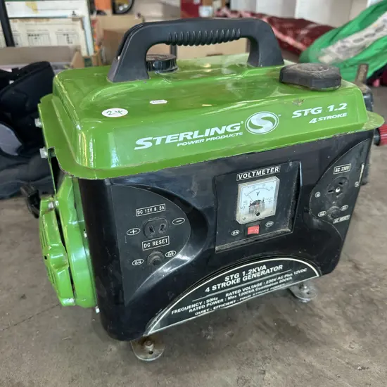 Sterling 4 stroke generator 1.2 KVA - working