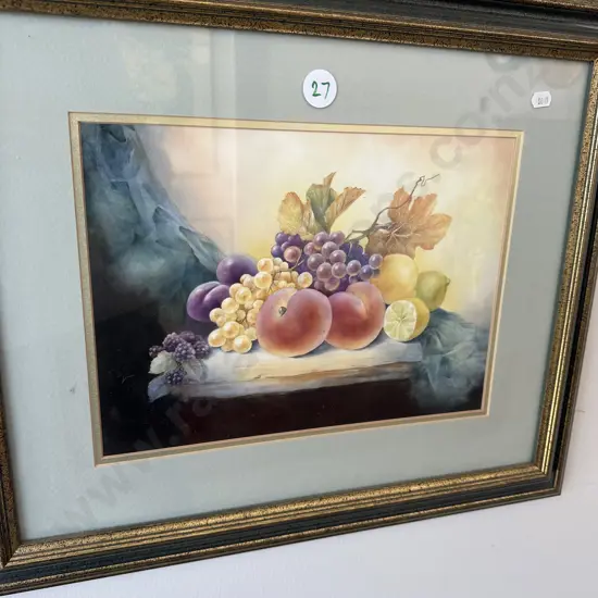 Signed watercolour painting