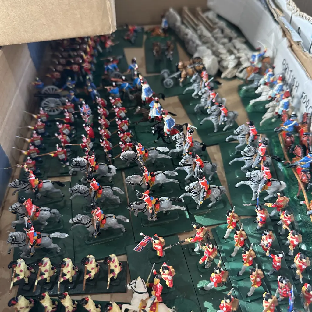 collection hand painted plastic army figures plus books on the Napoleonic Wars etc Image 1++