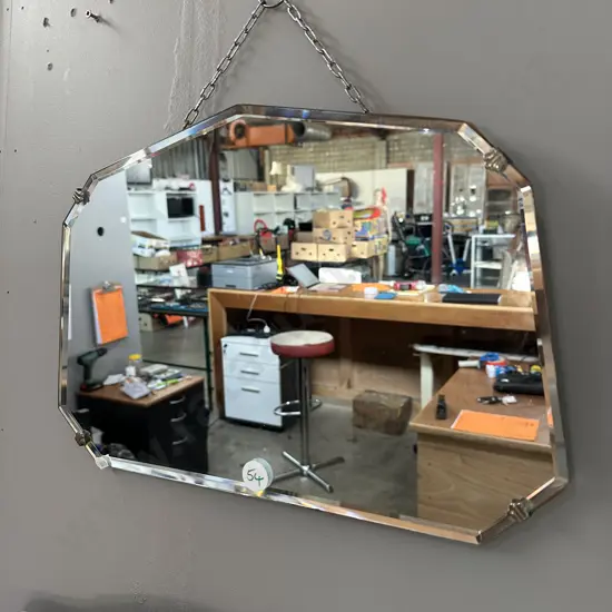 tidy small art deco mirror