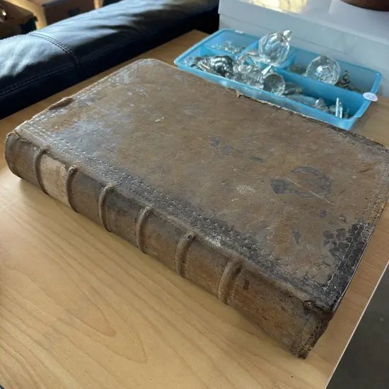 large leather bound bible 1820