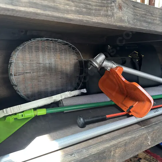 mops and trays etc plus new strimmer fitting