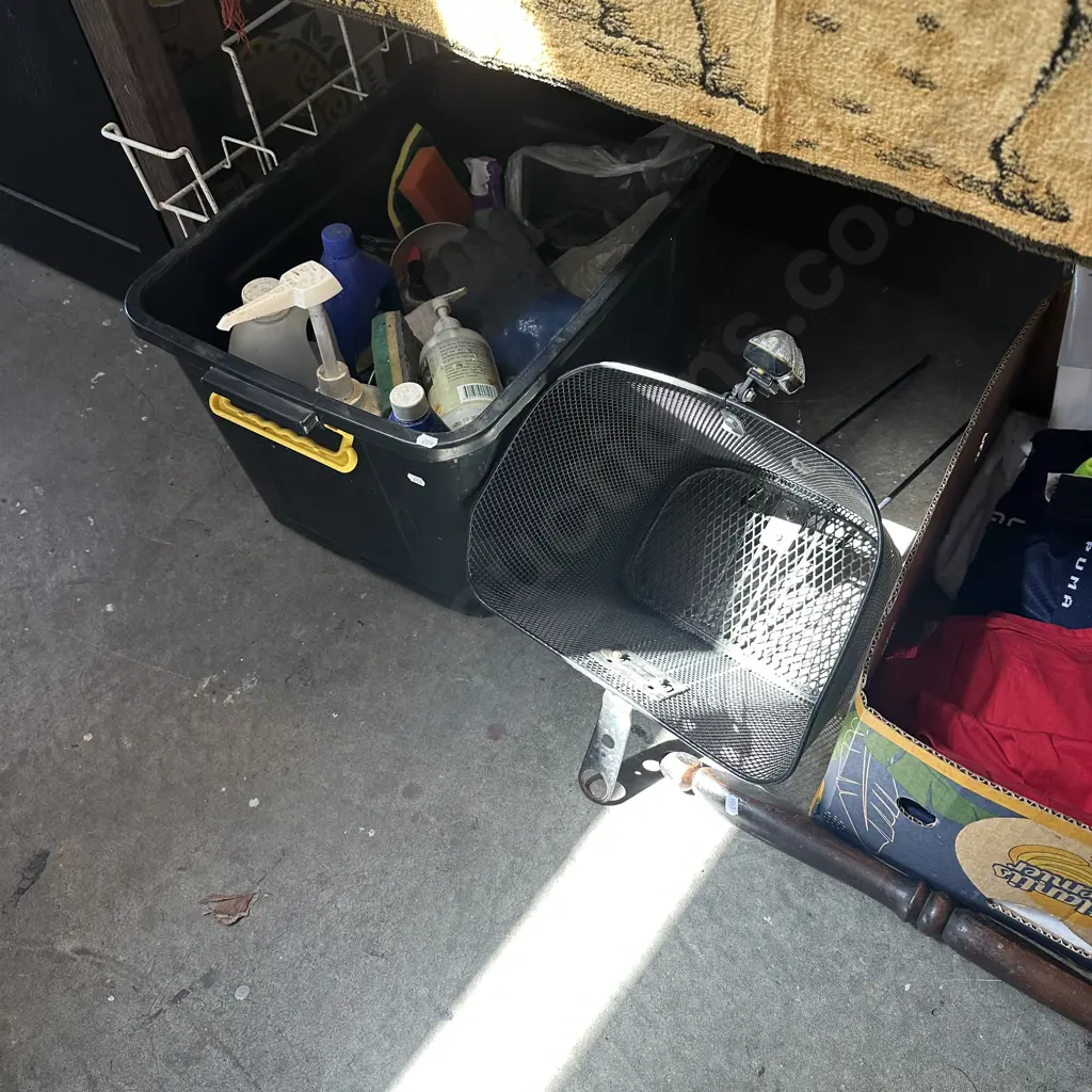 large bay lot inc, copper bed warmer, bike basket, material etc Image 1++