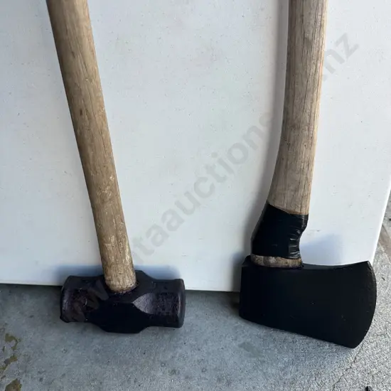 sledge hammer and axe
