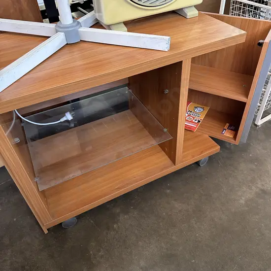 entertainment unit with DVD storage plus a desk