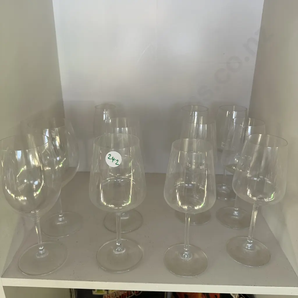 Redel glassware- 2 red, 1 champagne. Spiegelau glassware 2 red. 6 white Image 1++