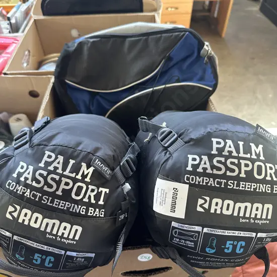 Pr sleeping bags plus travel bags