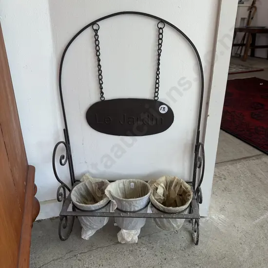 herb garden, plus floor fan