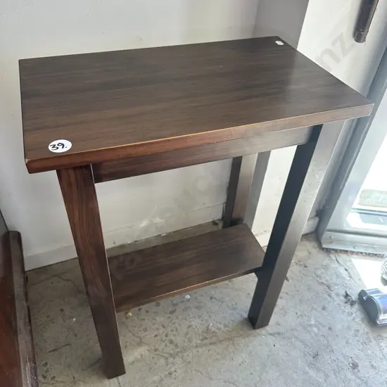 native wood side table