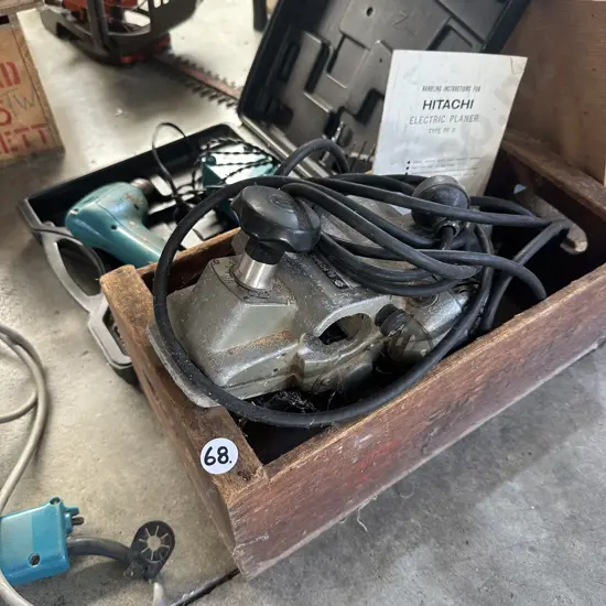 electric Hitachi planer, and drill with no battery