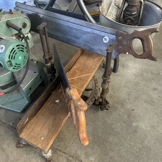 vintage mitre box 2 saws