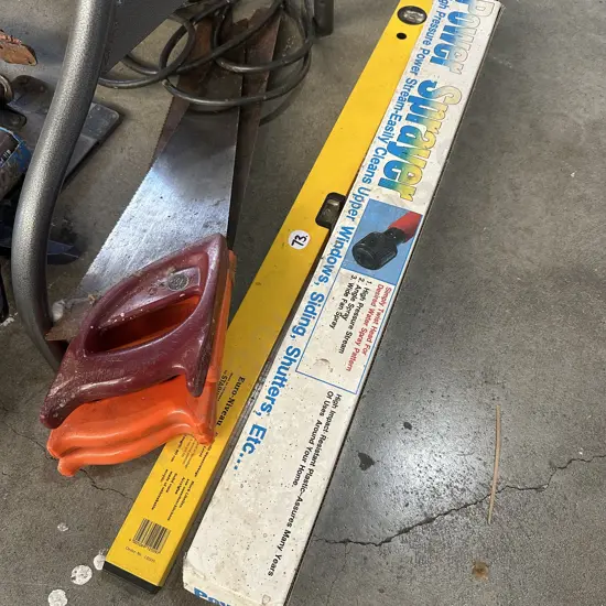 saws, level, power spray