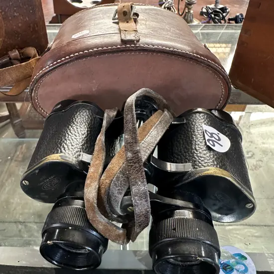 leather cased binos
