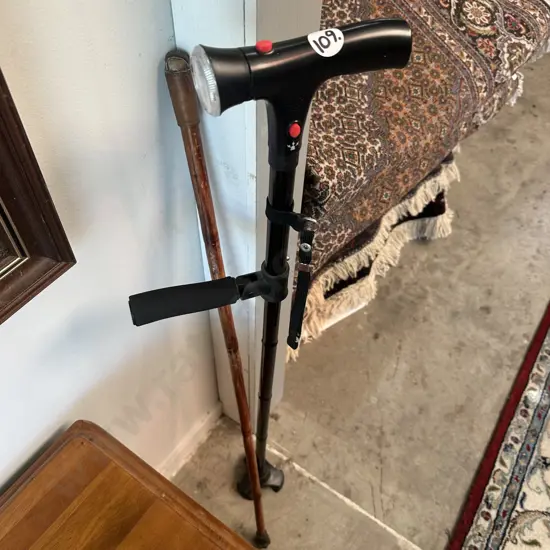 2 walking sticks