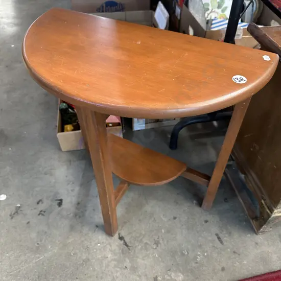half round table
