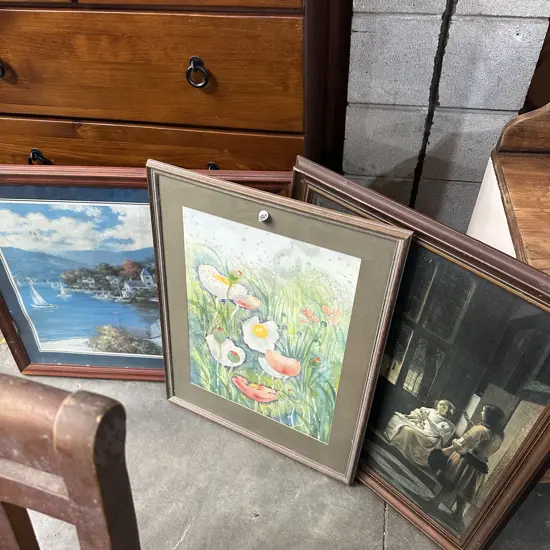 2 prints and watercolour