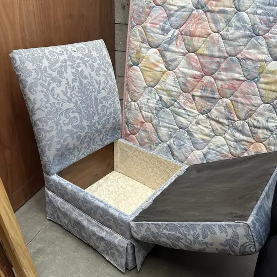 vintage bedroom storage chair plus train set