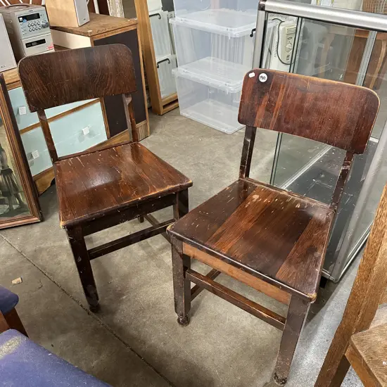 Pr wooden kitchen chairs