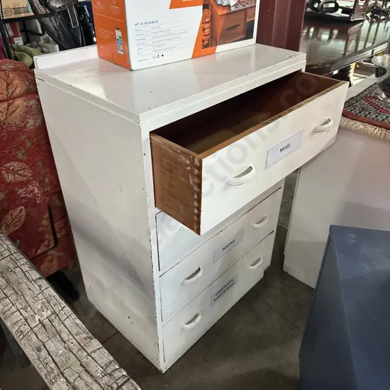 solid painted Rimu chest