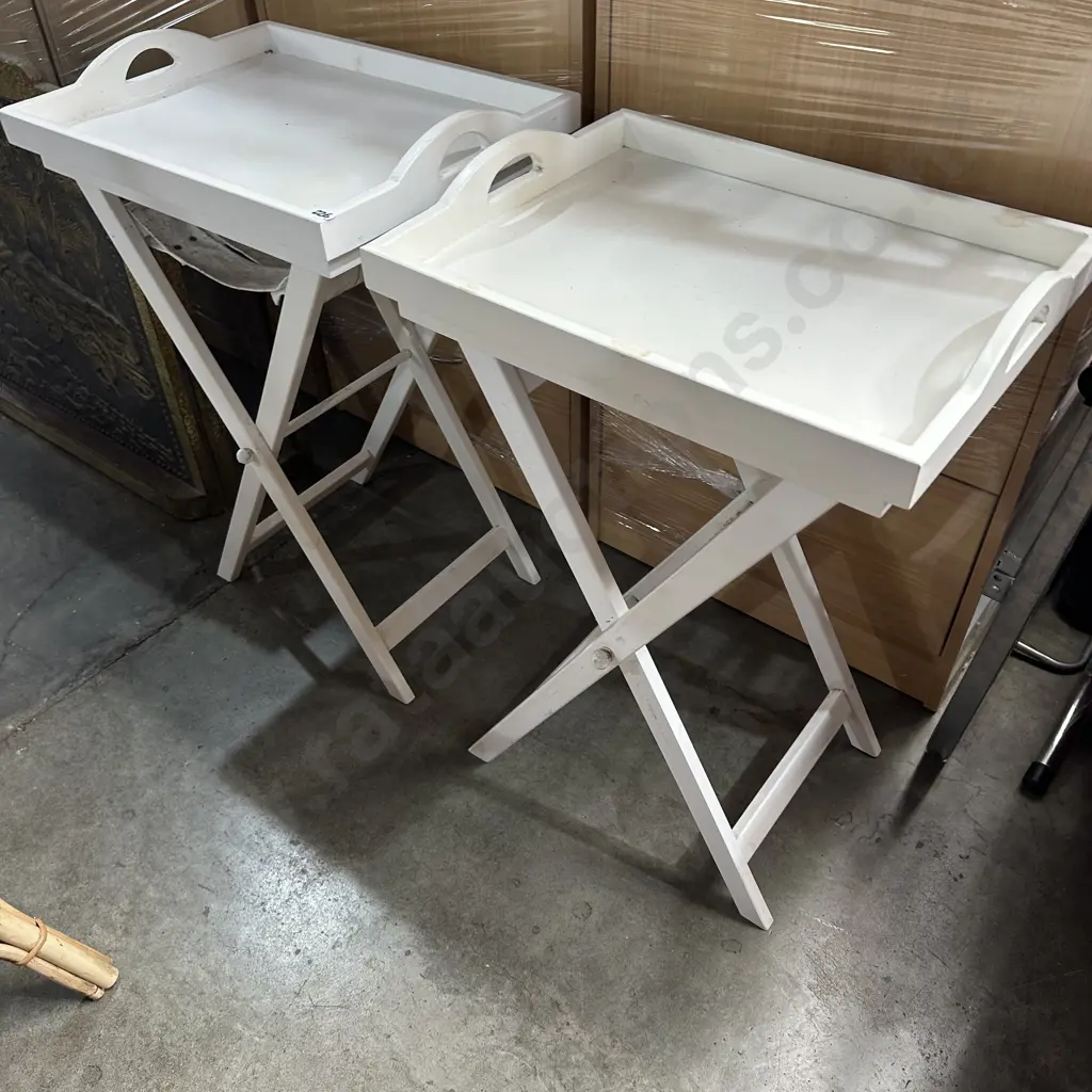2 butler tray & stands (one needs small repair) Image 1++