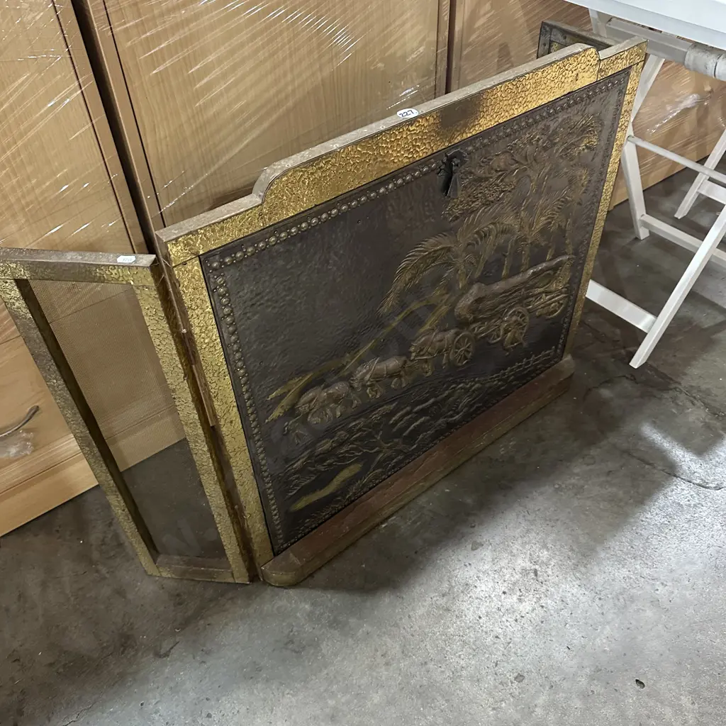 Brass fire screen Image 1++