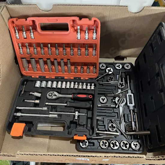 Socket and bit set plus Tap and die set.