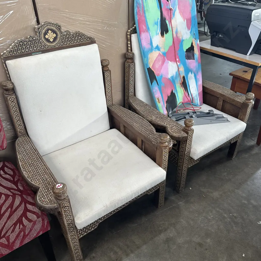 Syrian inlay antique chairs Image 1++