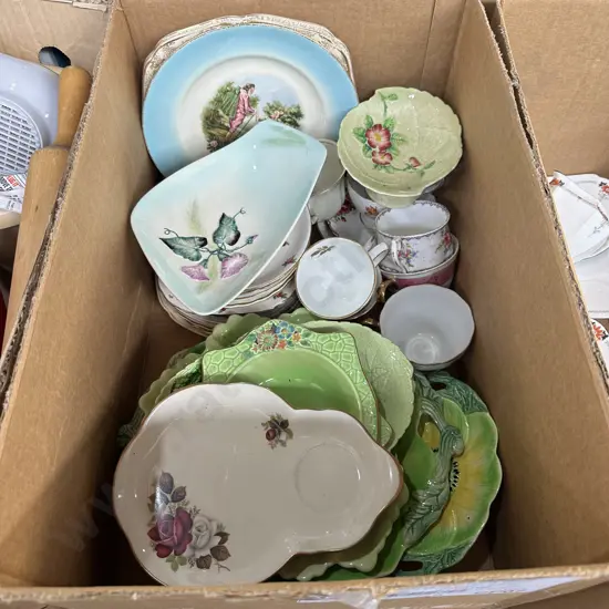 Box lot of english china including Carltonware,
