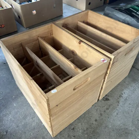 Two wine boxes.