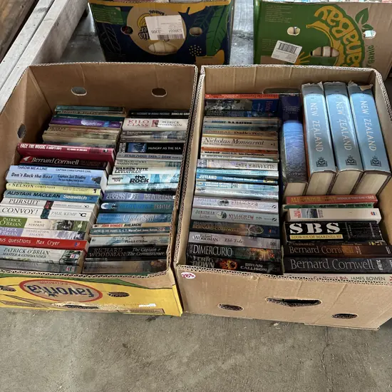 Two boxes of books.