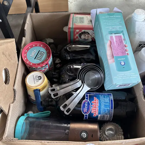 Slushy syrup, coffee pods, portable blenders etc.