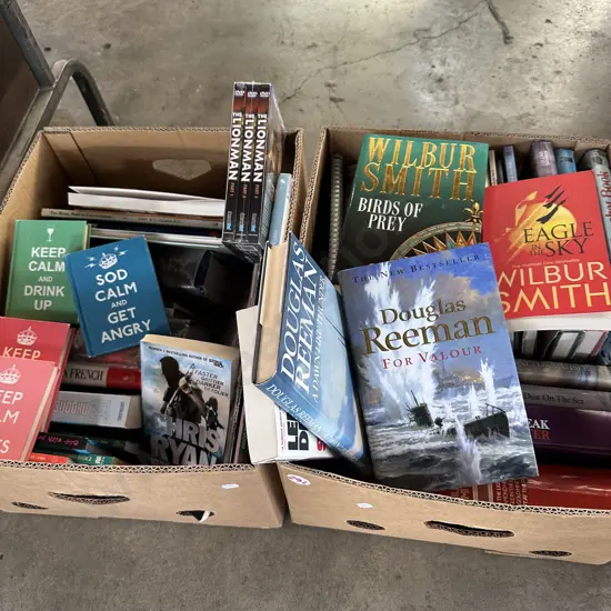 Two boxes of books.
