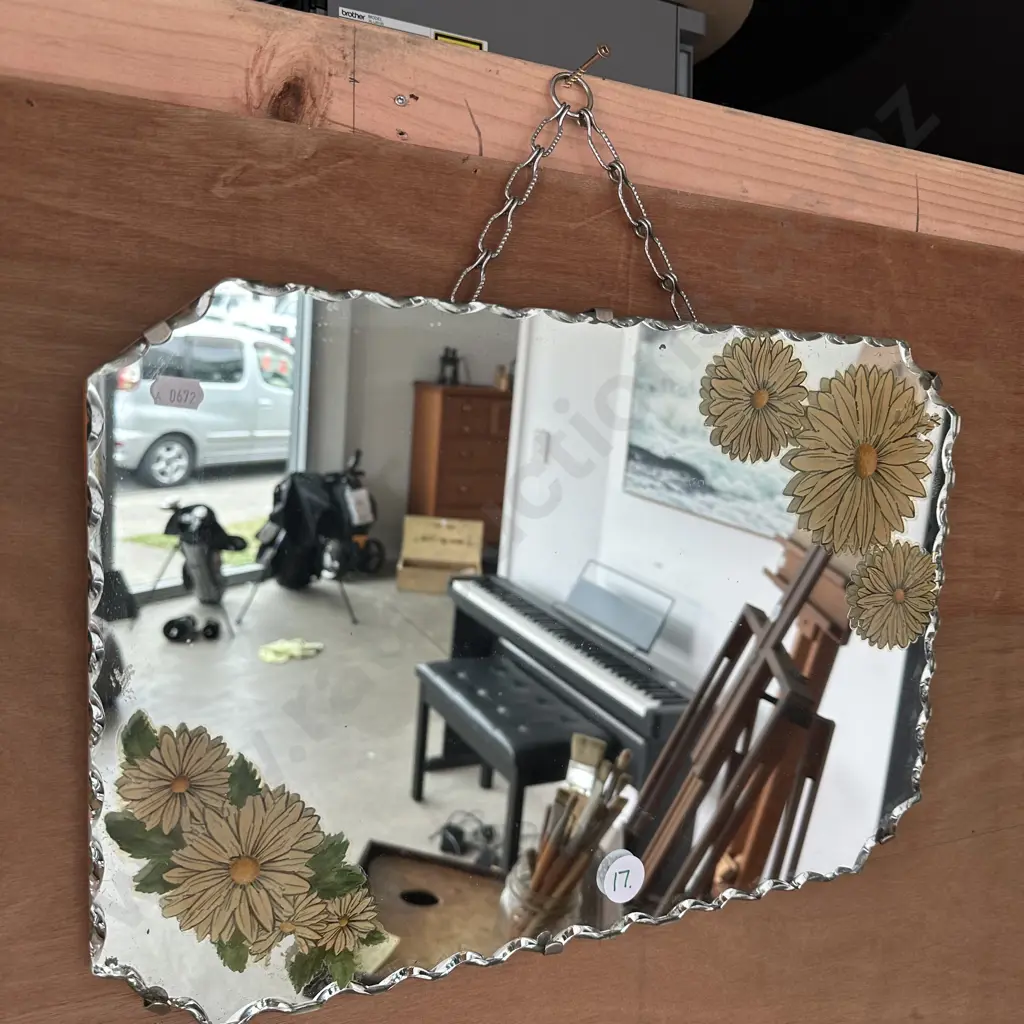vintage mirror with stickers Image 1++