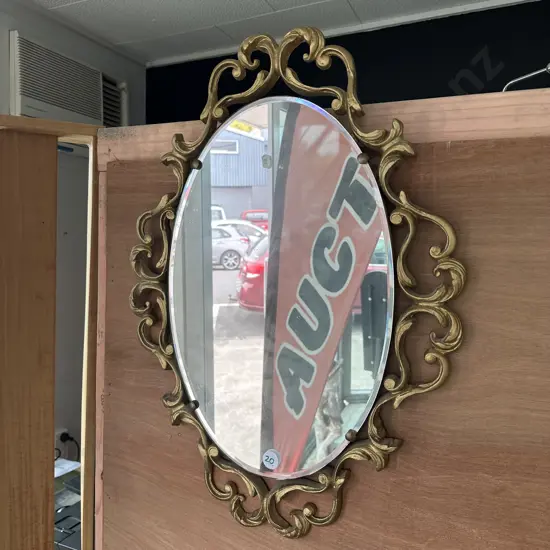 metal framed vintage mirror