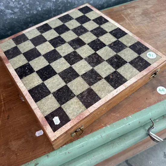 chess set, some damage