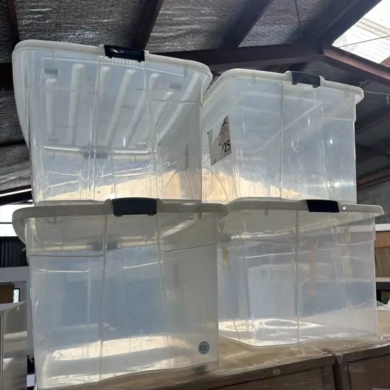 4 x lidded bins