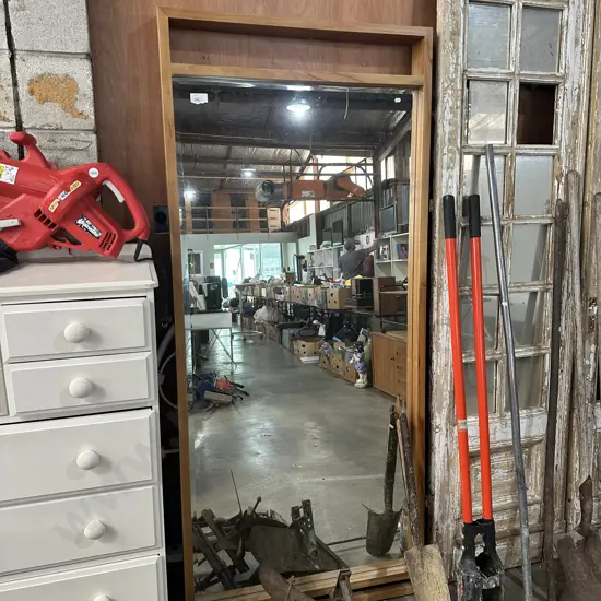 large wooden frame Beveled mirror