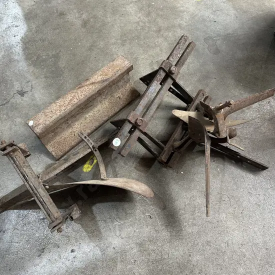 Antique plow parts plus anvil