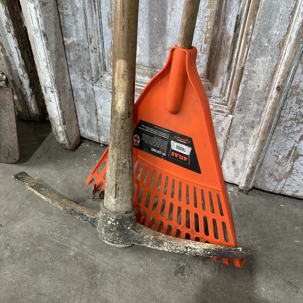 Pitch fork and Atlas trade Leaf Rake. Image 1++