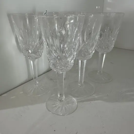 6 waterford 13cm glasses
