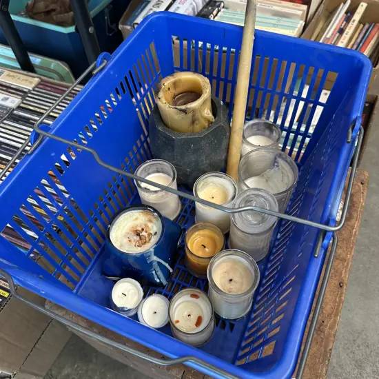 shopping basket of candles