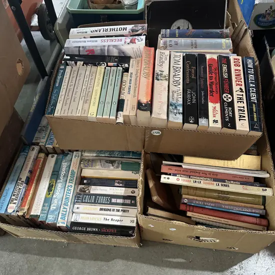 Three boxes of books.