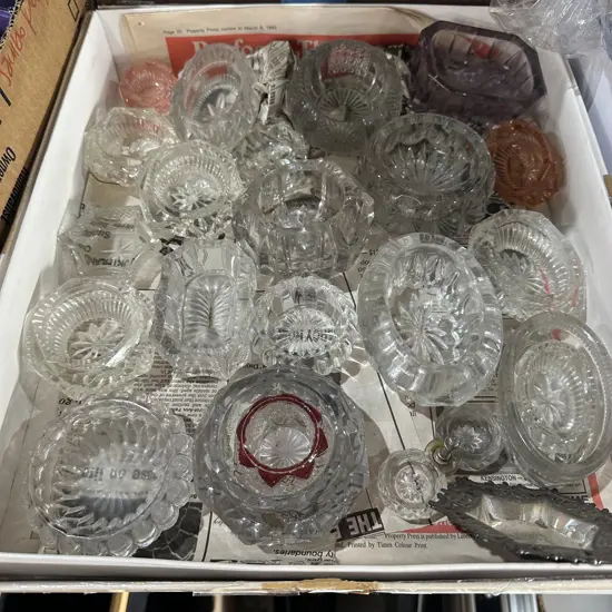 Vintage pin dish collection.