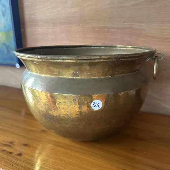 large brass planter